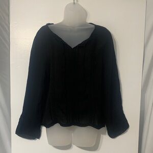 J. Jill Sheer Black Blouse for Women